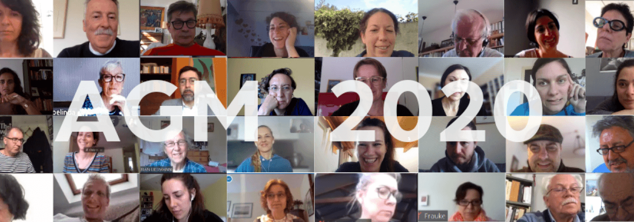 AGM 2020 portraits members in a video-calls 