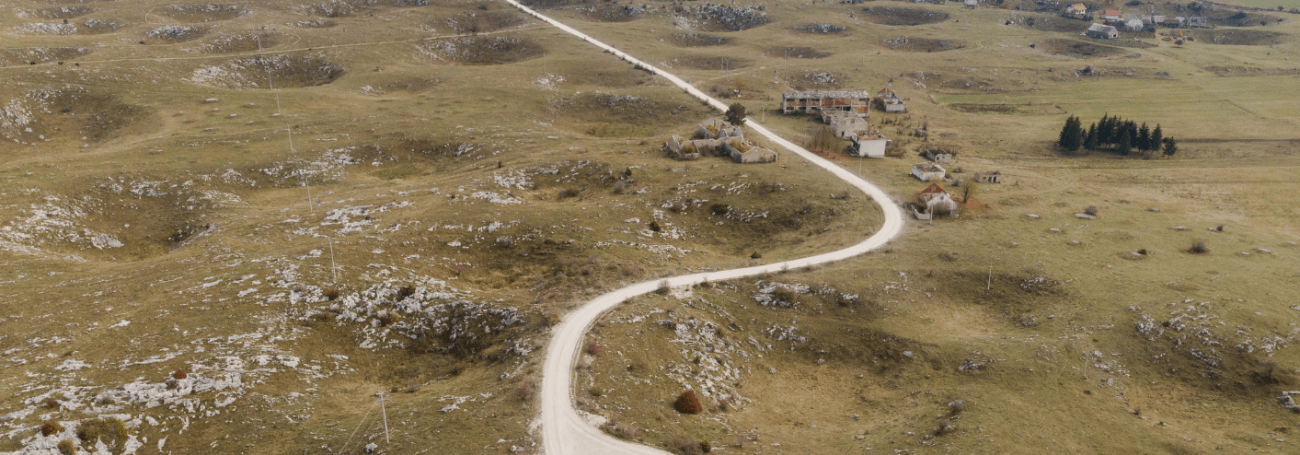 Post-war landscape in Bosnia