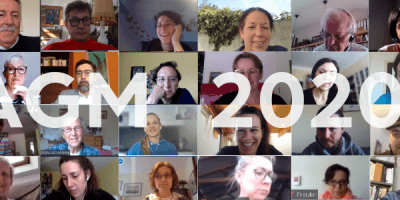 AGM 2020 portraits members in a video-calls 