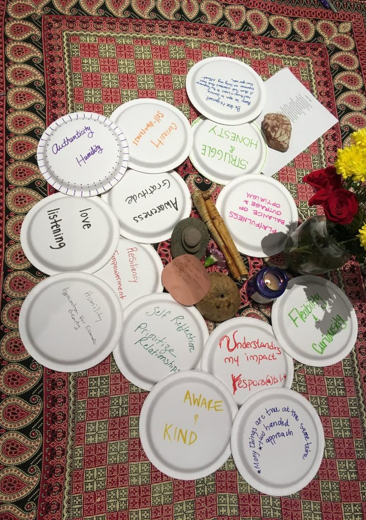 Centrepiece from a healing circle