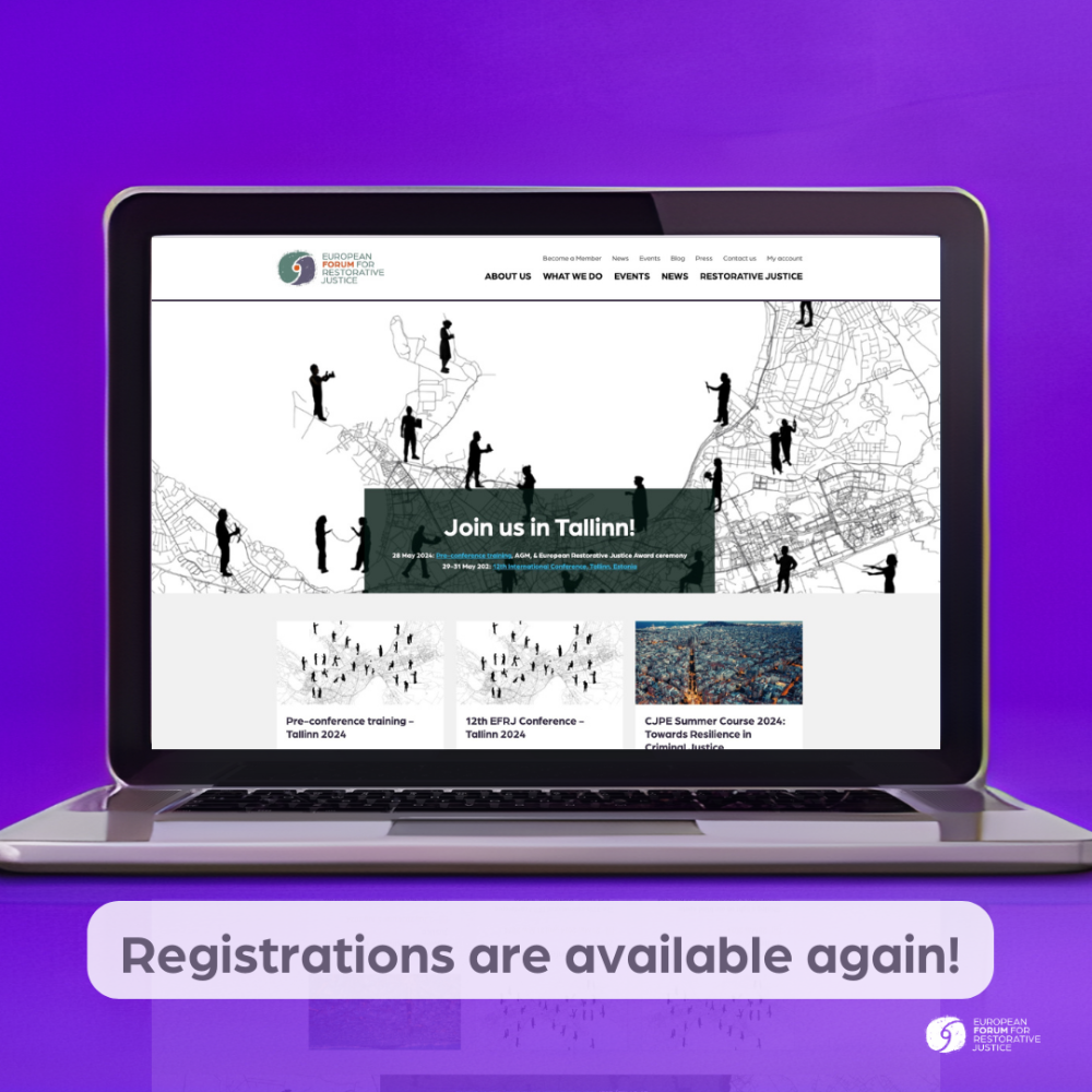Laptop with text: registrations are available again